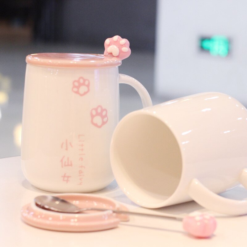 Japanese Sakura Paw Mug - Kawaiies - Adorable - Cute - Plushies - Plush - Kawaii