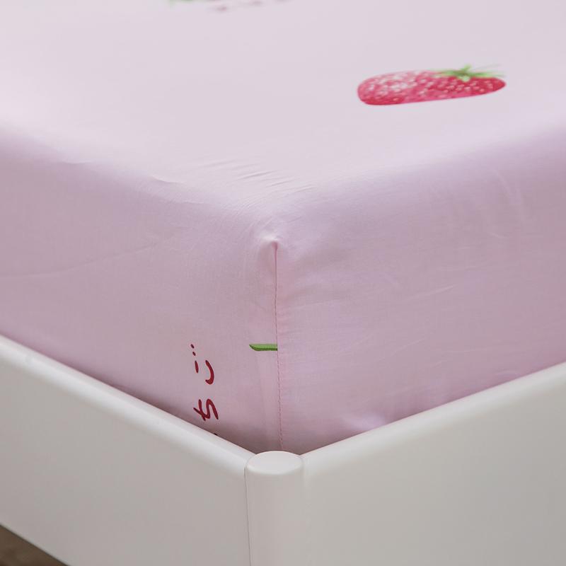 Japanese Strawberry Fitted Bedsheet - Kawaiies - Adorable - Cute - Plushies - Plush - Kawaii