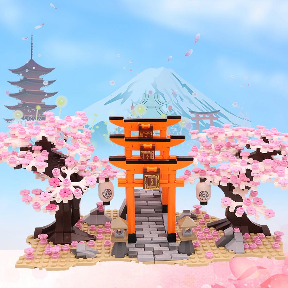 Romantic Japanese Torii Gates Cherry Blossom Trees Building Sets | Special Edition - Kawaiies - Adorable - Cute - Plushies - Plush - Kawaii