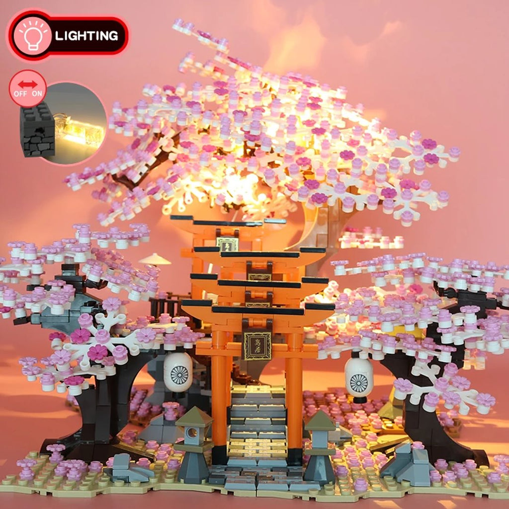 Romantic Japanese Torii Gates Cherry Blossom Trees Building Sets | Special Edition - Kawaiies - Adorable - Cute - Plushies - Plush - Kawaii