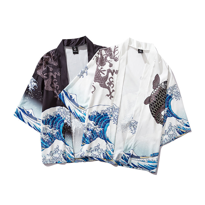 Japanese Women Kimono Great Waves – Kawaiies