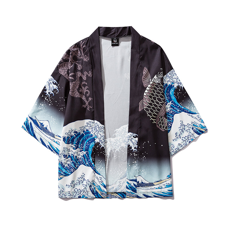 Japanese Women Kimono Great Waves – Kawaiies