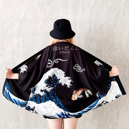 Japanese Women Kimono Koi and Cranes - Kawaiies - Adorable - Cute - Plushies - Plush - Kawaii
