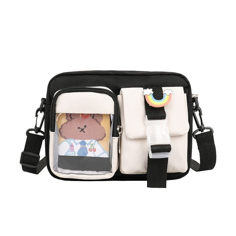 Japanse Rectangle Small Nylon Crossbody Shoulder Bag – Kawaiies