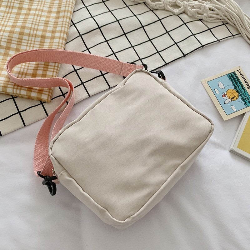 Japanse Rectangle Small Nylon Crossbody Shoulder Bag - Kawaiies - Adorable - Cute - Plushies - Plush - Kawaii