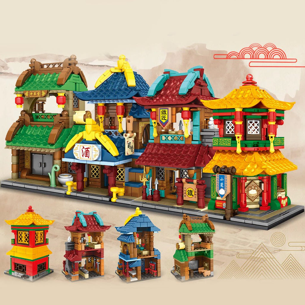 Jiangsu Streets Stores Set 1 Building Sets - Kawaiies - Adorable - Cute - Plushies - Plush - Kawaii