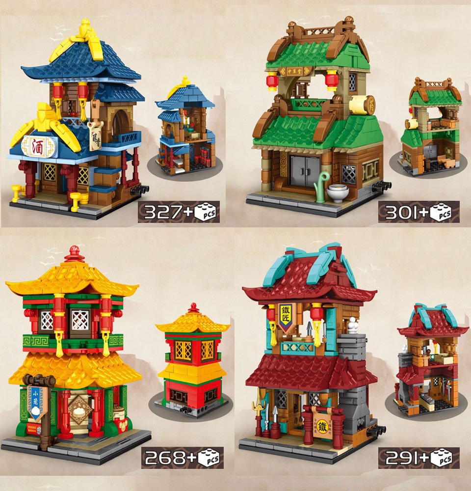 Jiangsu Streets Stores Set 1 Building Sets - Kawaiies - Adorable - Cute - Plushies - Plush - Kawaii