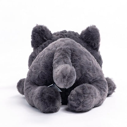 Jiji the Fluffy Black Cat Plushie Laying Down | NEW - Kawaiies - Adorable - Cute - Plushies - Plush - Kawaii