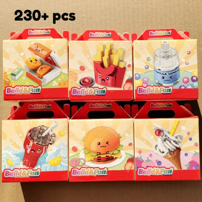 Juicy Burger Meal with Yummy Sweet Dessert Micro Sets - Kawaiies - Adorable - Cute - Plushies - Plush - Kawaii