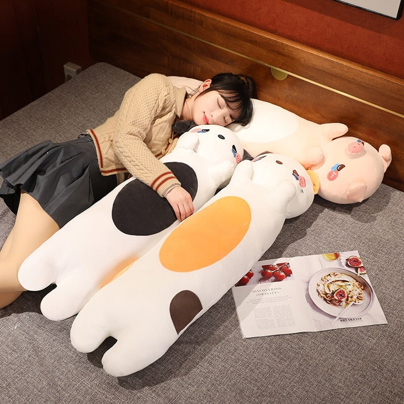 Kawaii 100cm Long Snuggly Dog Cat Pig Plushie Collection | NEW - Kawaiies - Adorable - Cute - Plushies - Plush - Kawaii
