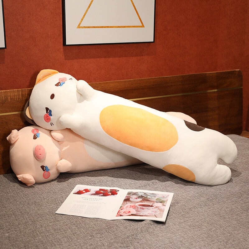 Kawaii 100cm Long Snuggly Dog Cat Pig Plushie Collection | NEW - Kawaiies - Adorable - Cute - Plushies - Plush - Kawaii