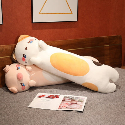 Kawaii 100cm Long Snuggly Dog Cat Pig Plushie Collection | NEW - Kawaiies - Adorable - Cute - Plushies - Plush - Kawaii