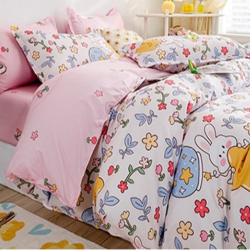 Kawaii Animal Bunny Tiger Star Bedding Sets - Kawaiies - Adorable - Cute - Plushies - Plush - Kawaii
