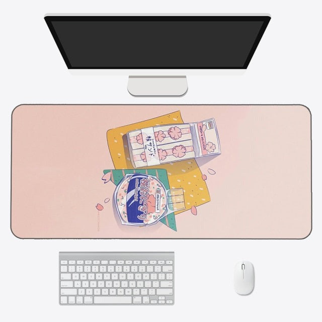 Kawaii Anime Aesthetics Large Mouse Pad - Kawaiies - Adorable - Cute - Plushies - Plush - Kawaii