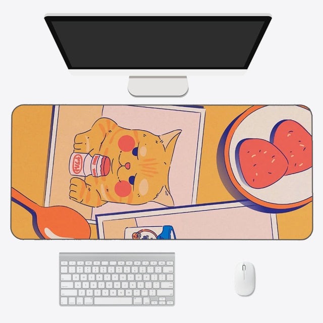 Kawaii Anime Aesthetics Large Mouse Pad - Kawaiies - Adorable - Cute - Plushies - Plush - Kawaii