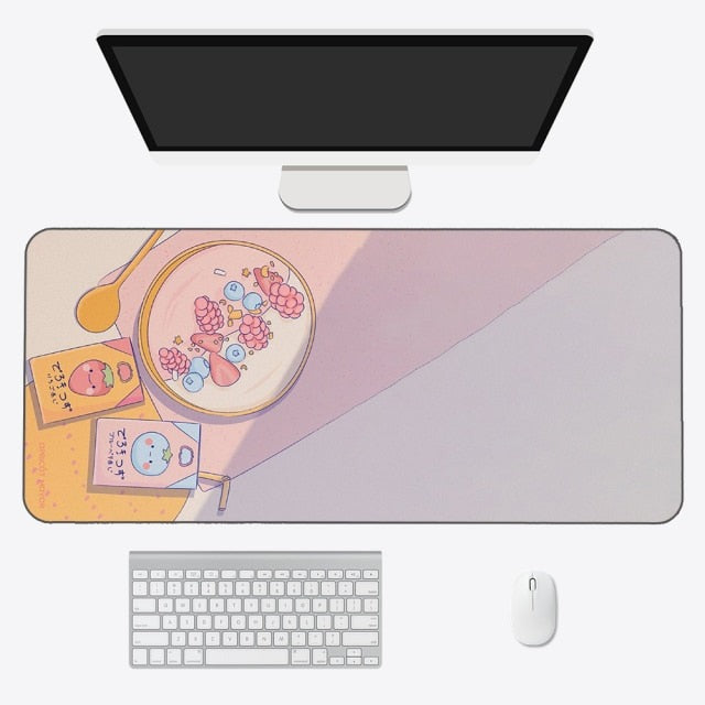 Kawaii Anime Aesthetics Large Mouse Pad - Kawaiies - Adorable - Cute - Plushies - Plush - Kawaii