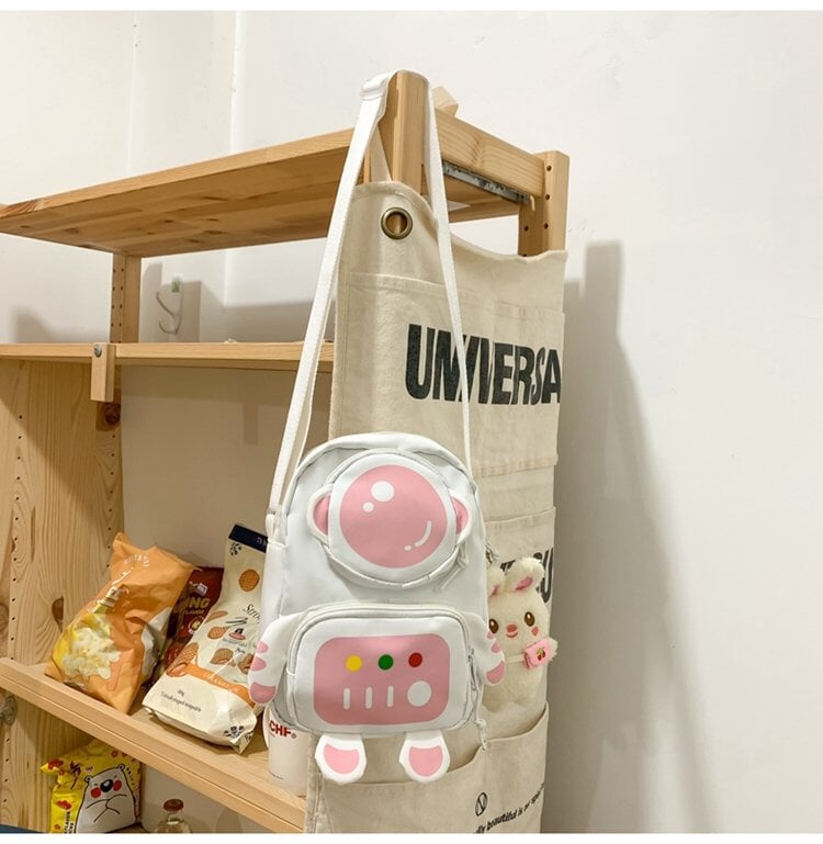 kawaiies-softtoys-plushies-kawaii-plush-Kawaii Astronaut Bag | NEW Apparel Pink With Pendant 