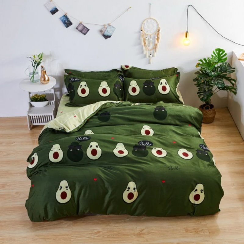 Kawaii Avocado Buddies Bedding Set - Kawaiies - Adorable - Cute - Plushies - Plush - Kawaii