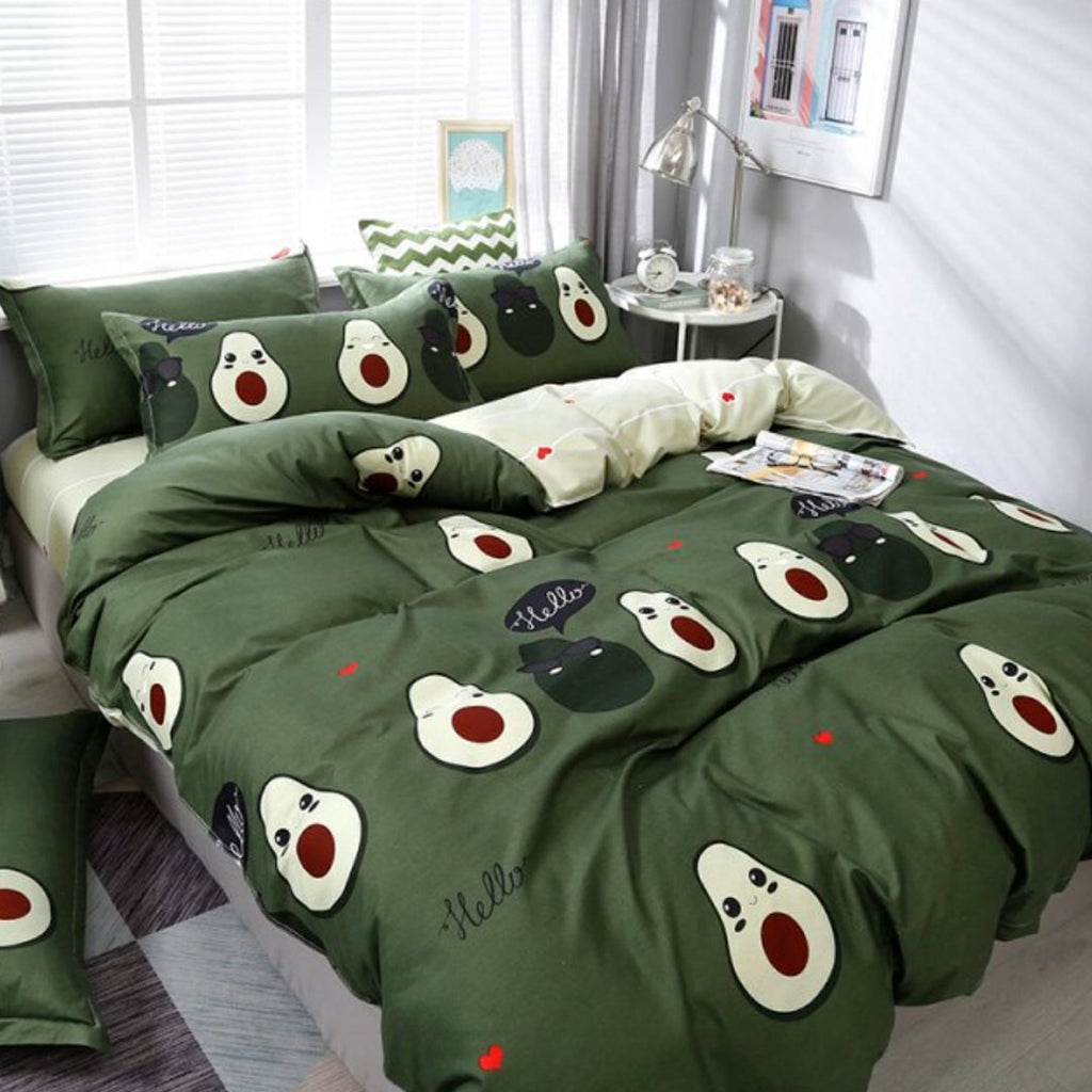 Kawaii Avocado Buddies Bedding Set - Kawaiies - Adorable - Cute - Plushies - Plush - Kawaii