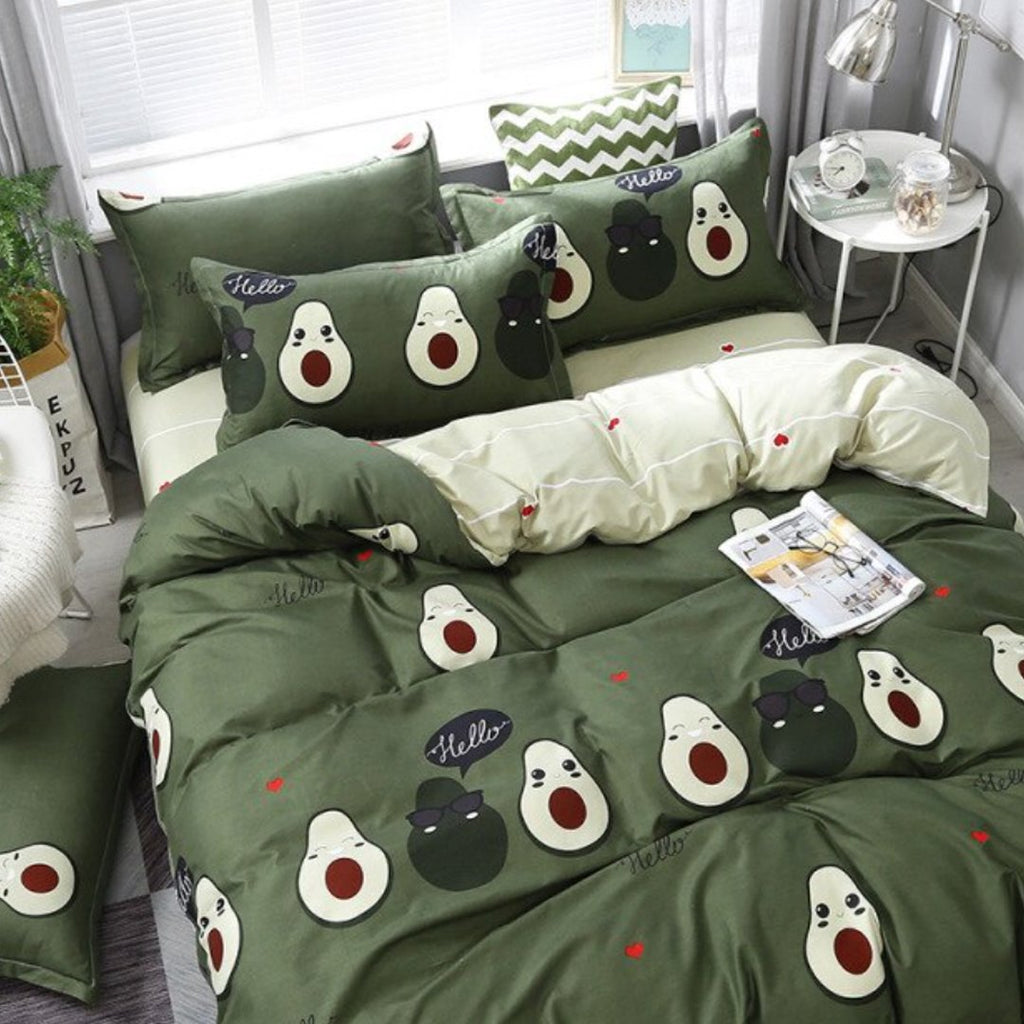 Kawaii Avocado Buddies Bedding Set - Kawaiies - Adorable - Cute - Plushies - Plush - Kawaii