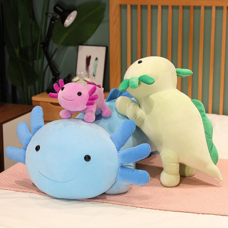 Kawaii Axolotl Salamander Plushie Family - Kawaiies - Adorable - Cute - Plushies - Plush - Kawaii