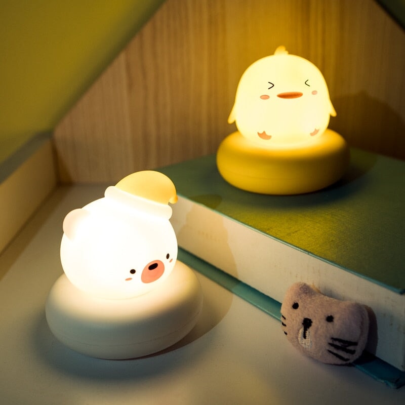 Kawaii Bear Bunny Duck Cat LED Night Light - Kawaiies - Adorable - Cute - Plushies - Plush - Kawaii