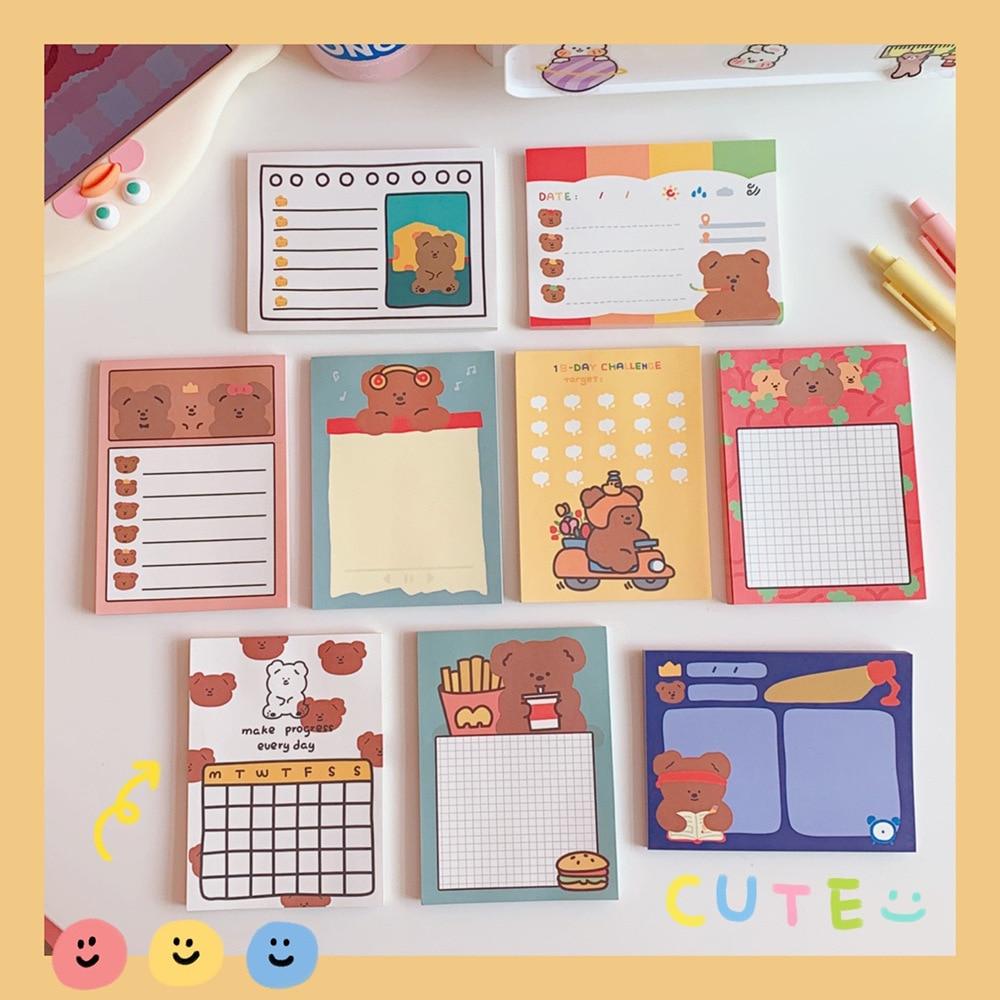 Kawaii Bao Bear Memo Pads - Kawaiies - Adorable - Cute - Plushies - Plush - Kawaii