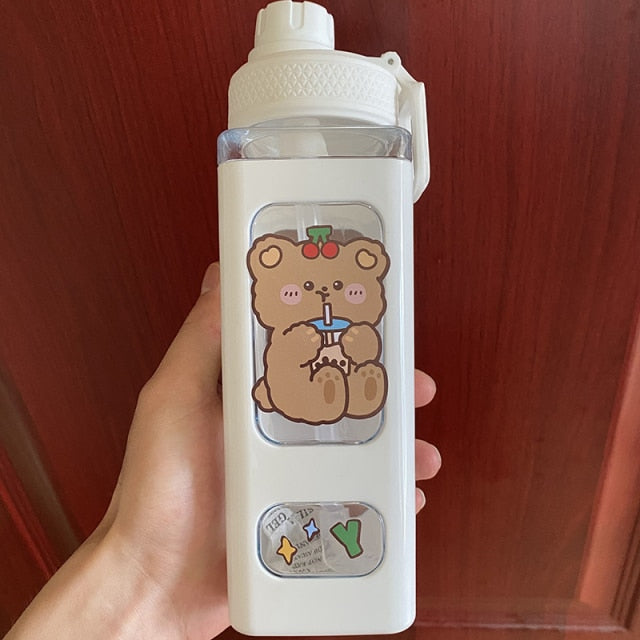 Cute Water Bottle Girls Kawaii  Cute Korean Glass Water Bottle