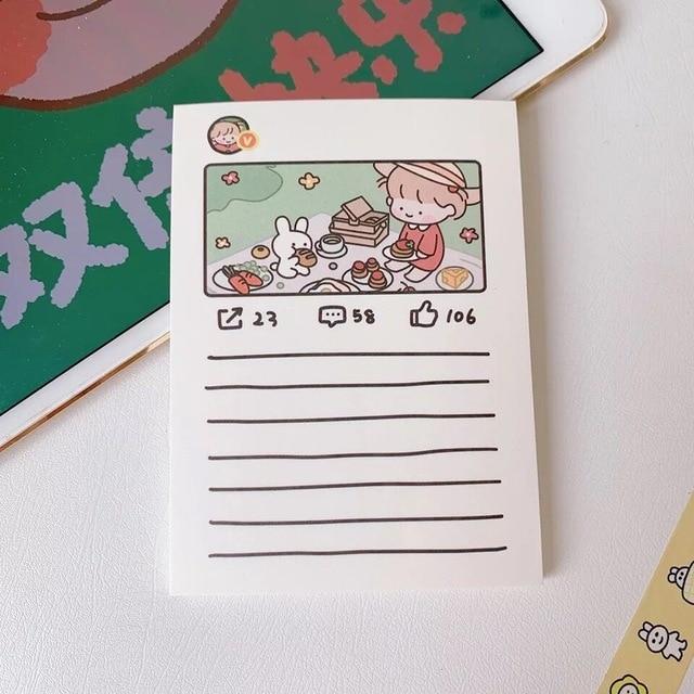 Kawaii 'Bella & Mimi' Memo Pads - Kawaiies - Adorable - Cute - Plushies - Plush - Kawaii