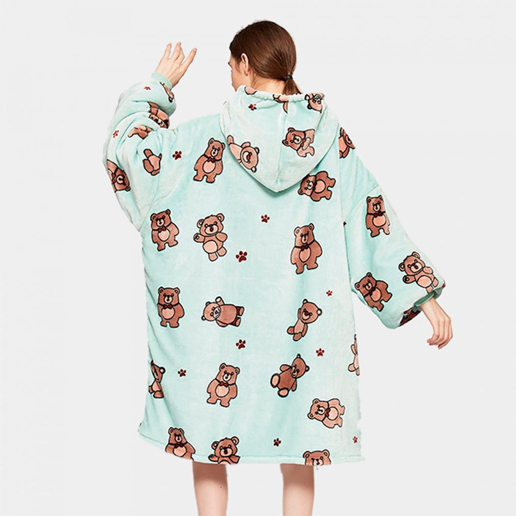 Kawaii Brown Bears Oversized Thick Blanket Hoodie - Kawaiies - Adorable - Cute - Plushies - Plush - Kawaii