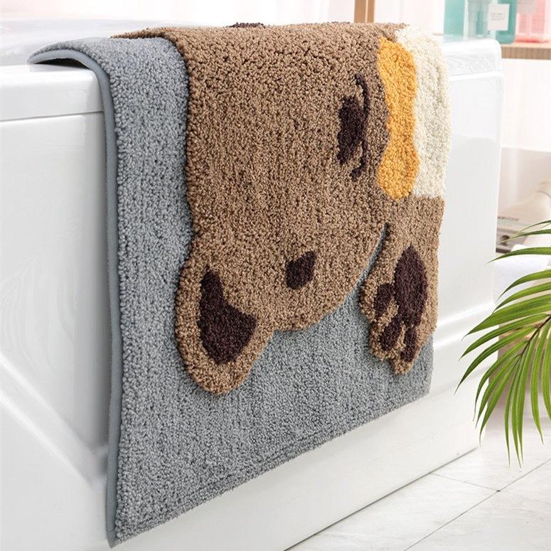Kawaii Brown Paw Bear Bathroom Mat – Kawaiies
