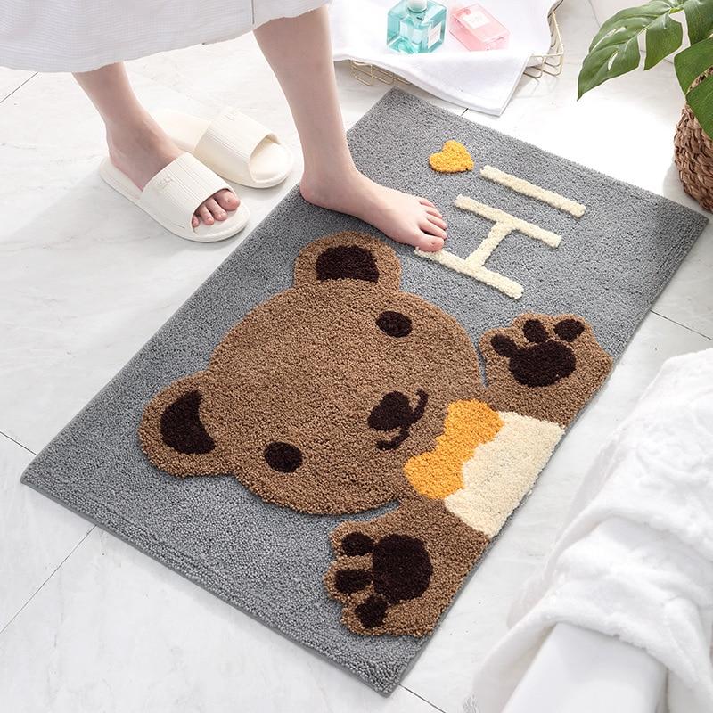 Kawaii Brown Paw Bear Bathroom Mat - Kawaiies - Adorable - Cute - Plushies - Plush - Kawaii