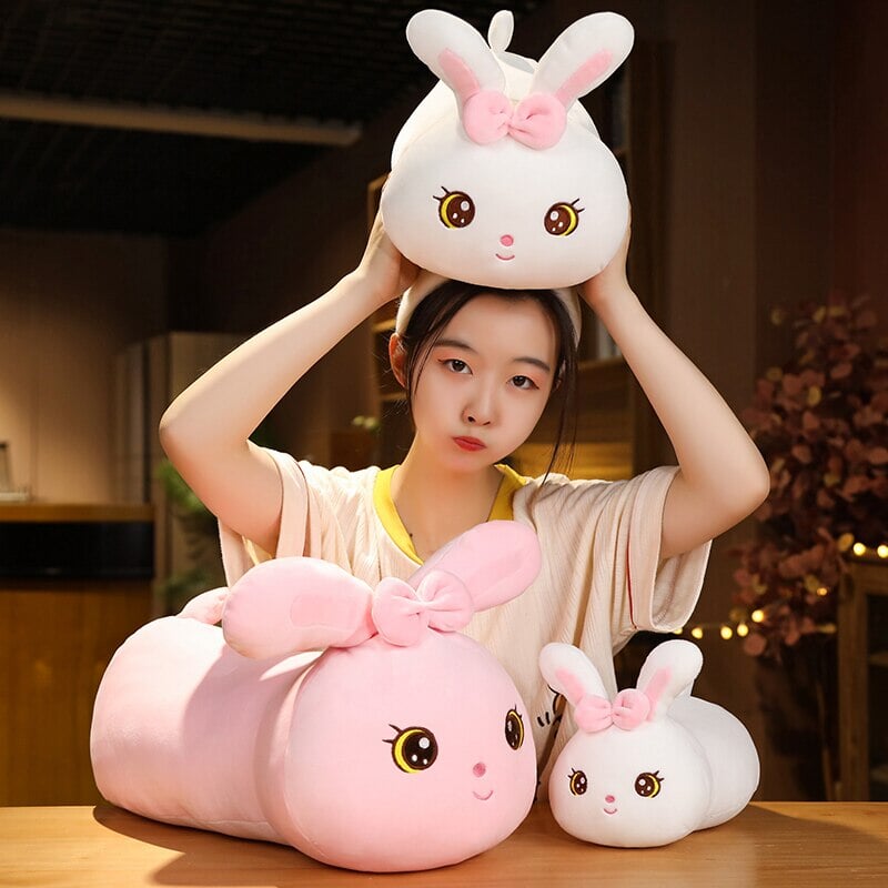 Kawaii Bunny Long Pillow Plushie - Kawaiies - Adorable - Cute - Plushies - Plush - Kawaii