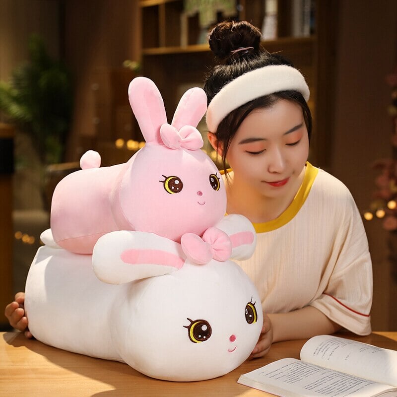 Kawaii Bunny Long Pillow Plushie - Kawaiies - Adorable - Cute - Plushies - Plush - Kawaii