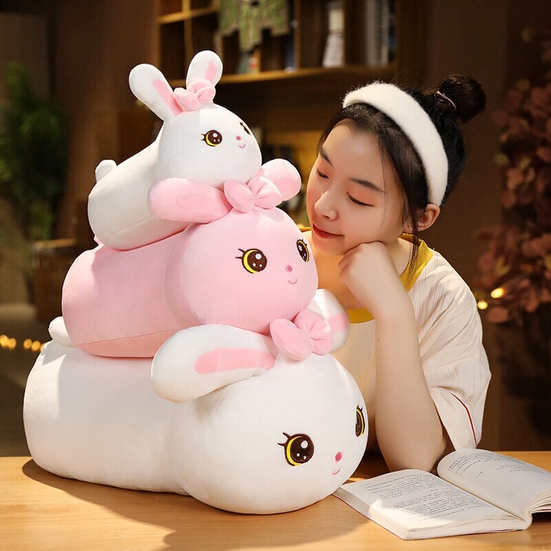 Kawaii Bunny Long Pillow Plushie - Kawaiies - Adorable - Cute - Plushies - Plush - Kawaii