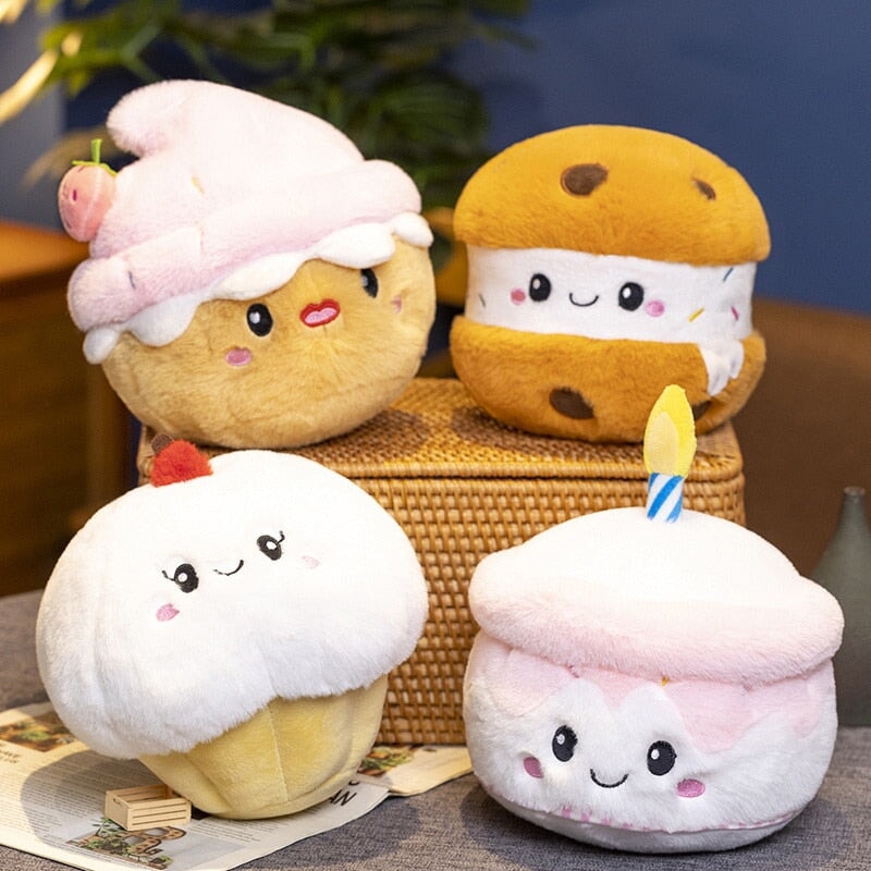 Kawaii Cake Plushie Strawberry Fruit Muffin Bakery Plushies – Kawaiies