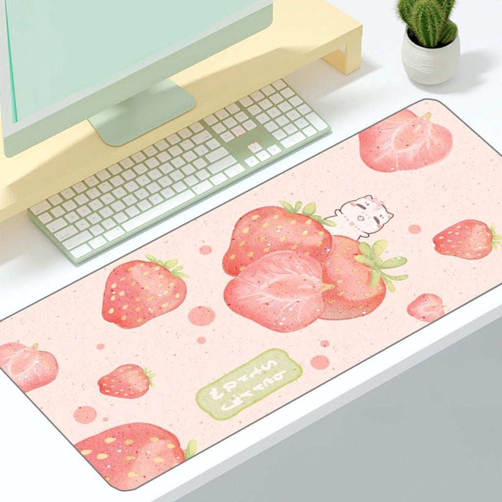 Kawaii Cartoon Exotic Fruits Large Mouse Pad - Kawaiies - Adorable - Cute - Plushies - Plush - Kawaii