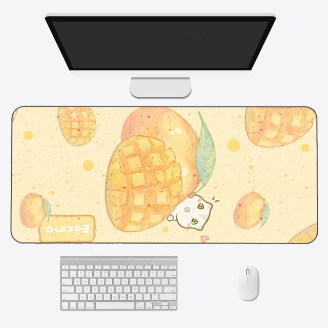 Kawaii Cartoon Exotic Fruits Large Mouse Pad - Kawaiies - Adorable - Cute - Plushies - Plush - Kawaii