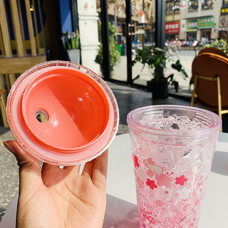 Kawaii Cherry Blossom Water Bottle - Kawaiies - Adorable - Cute - Plushies - Plush - Kawaii
