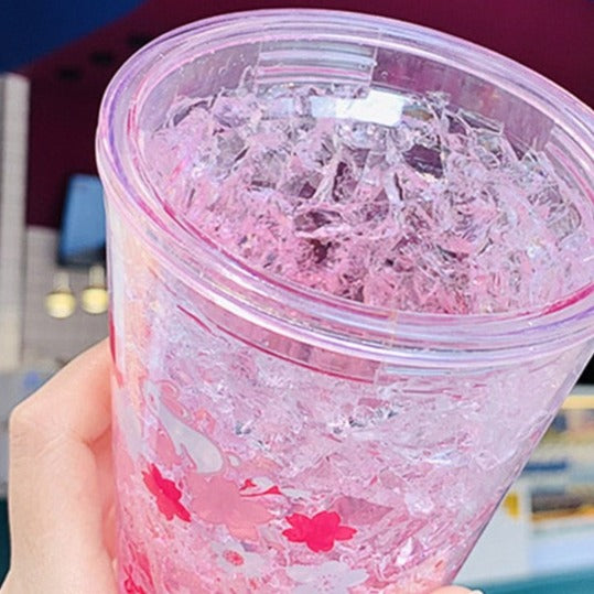 Kawaii Cherry Blossom Water Bottle - Kawaiies - Adorable - Cute - Plushies - Plush - Kawaii