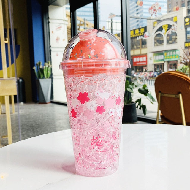 Kawaii Cherry Blossom Water Bottle - Kawaiies - Adorable - Cute - Plushies - Plush - Kawaii