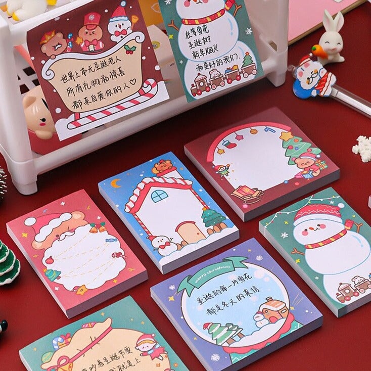 Kawaii Christmas 50-sheet Memo Pads Collection - Kawaiies - Adorable - Cute - Plushies - Plush - Kawaii