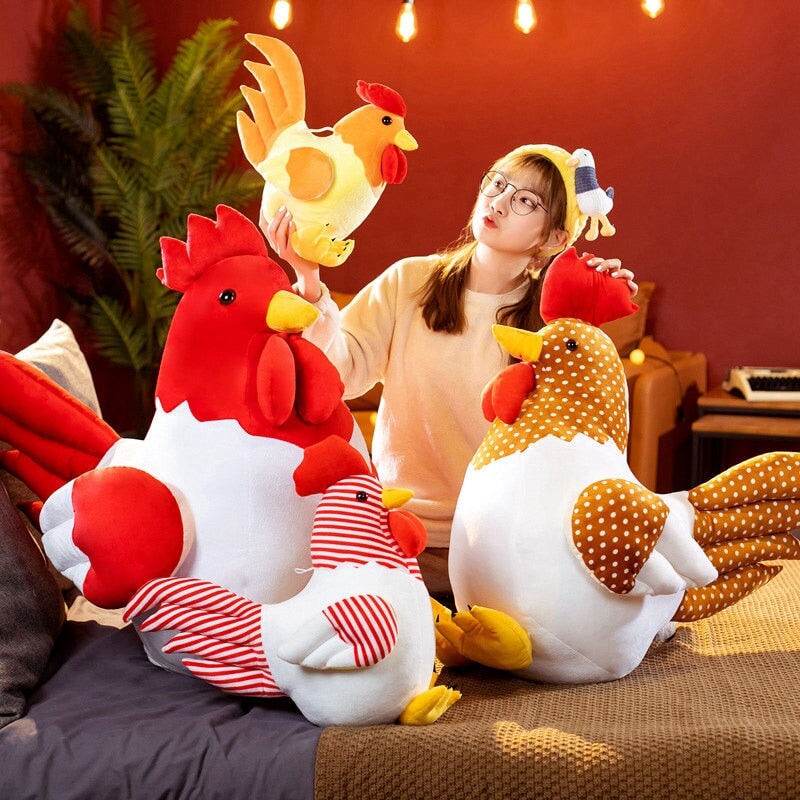 Kawaii Chubby Chicken Plushie Family - Kawaiies - Adorable - Cute - Plushies - Plush - Kawaii