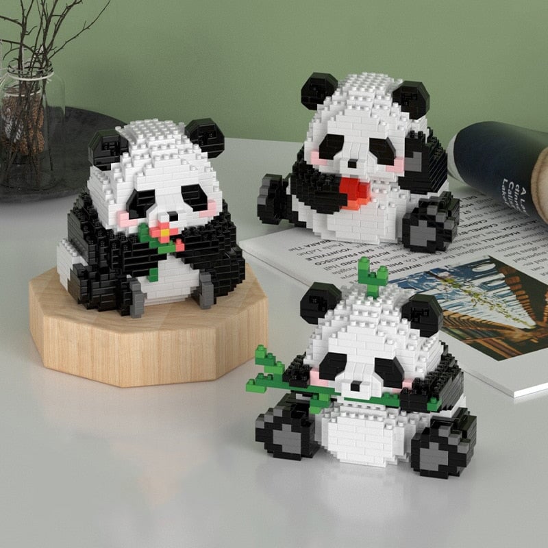 Kawaii Chubby Panda 3-in-1 Nano Building Block Collection - Kawaiies - Adorable - Cute - Plushies - Plush - Kawaii