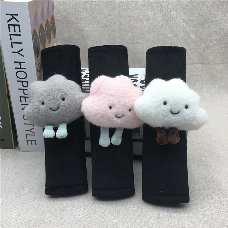 Kawaii Cloud Plush Car Seat Belt Cover Shoulder Strap Accessory - Kawaiies - Adorable - Cute - Plushies - Plush - Kawaii