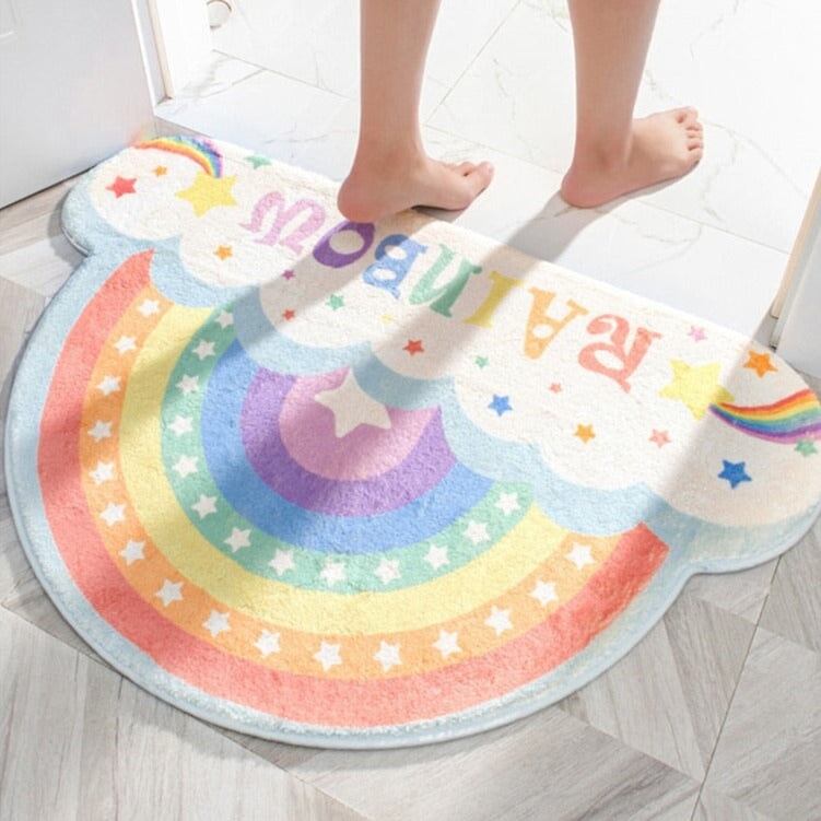 Kawaii Cloudy Rainbow Non-Slip Bath Mat – Kawaiies