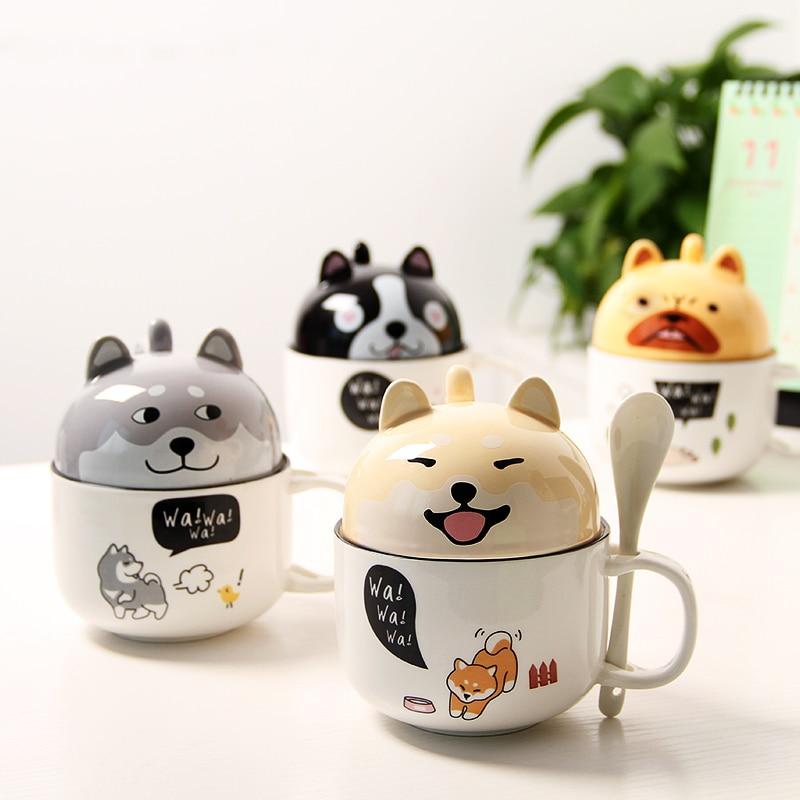 Kawaii Dog Breakfast Cup - Kawaiies - Adorable - Cute - Plushies - Plush - Kawaii
