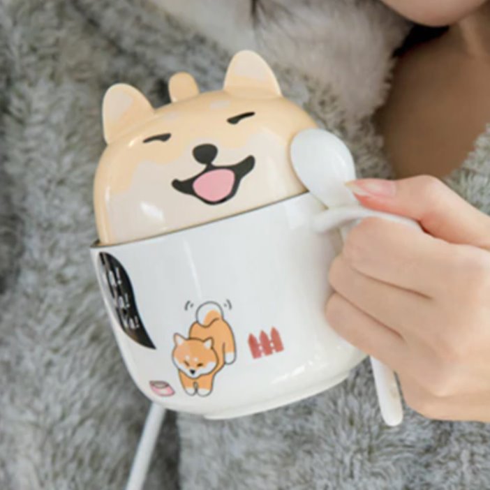 Kawaii Dog Breakfast Cup - Kawaiies - Adorable - Cute - Plushies - Plush - Kawaii