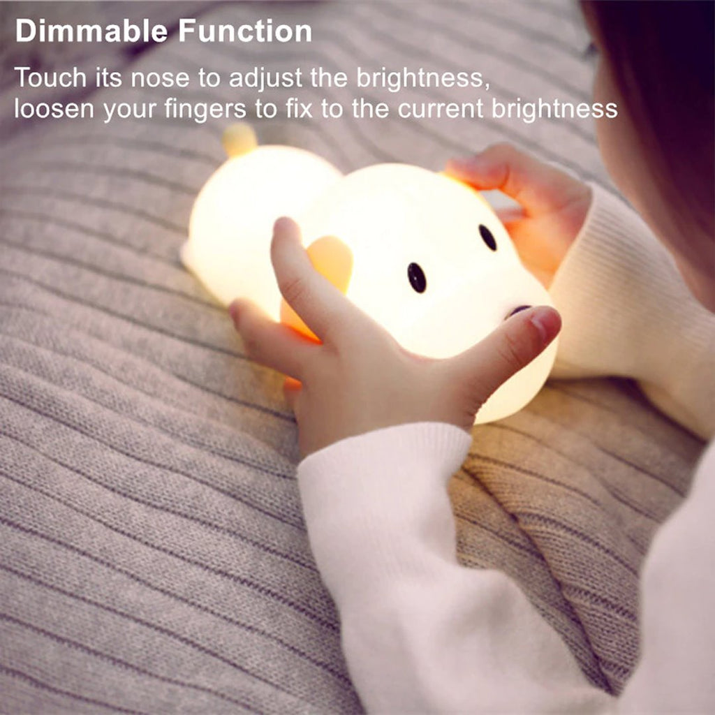 Kawaii Dog LED Night Light with Timer & Dimmer - Kawaiies - Adorable - Cute - Plushies - Plush - Kawaii