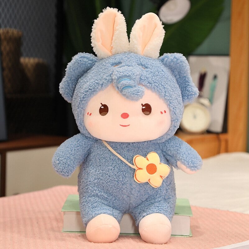 Kawaii Dressed Fluffy Bunny Plushie - Kawaiies - Adorable - Cute - Plushies - Plush - Kawaii